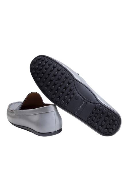 Buy_Baron & Bay_Grey Plain Color Block Loafers  _Online_at_Aza_Fashions