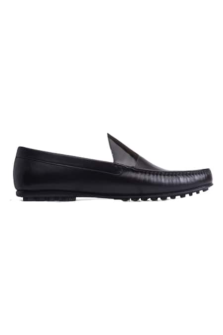 Baron & Bay_Black Plain Patent Leather Loafers  _Online_at_Aza_Fashions