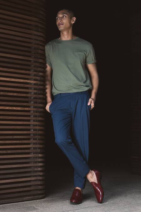 Shop Baron & Bay Maroon Plain Burgundy Napa Leather Tapered Front Shoes Online at Aza Fashions Shop_Baron & Bay_Maroon Plain Burgundy Napa Leather Tapered Front Shoes _Online_at_Aza_Fashions