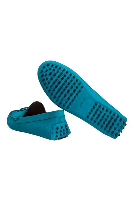 Buy_Baron & Bay_Blue Plain Bow Detail Weekend Driver Shoes  _Online_at_Aza_Fashions