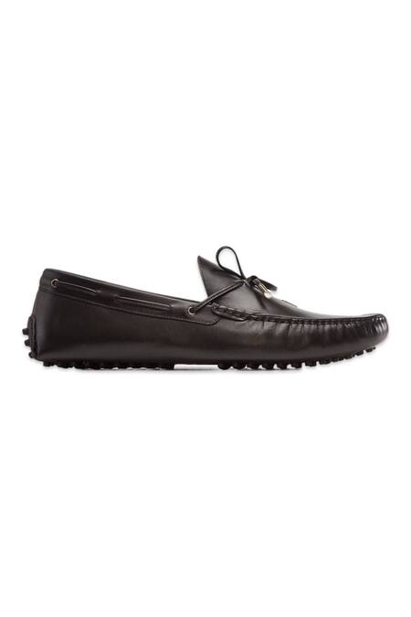 Shop Baron & Bay Black Plain Marino Napa Leather Shoes Online at Aza Fashions Shop_Baron & Bay_Black Plain Marino Napa Leather Shoes _Online_at_Aza_Fashions