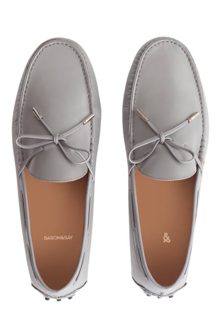 Baron&Bay Grey Plain Marino Bow Detail Shoes   2