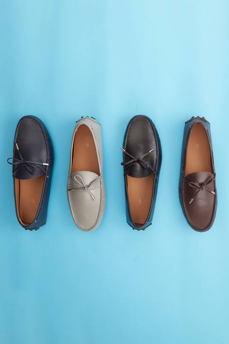 Baron&Bay Grey Plain Marino Bow Detail Shoes   5