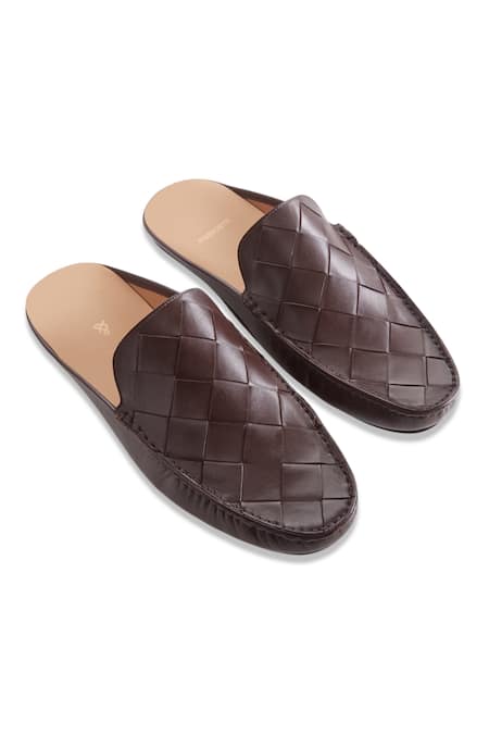 Baron & Bay Arno Textured Backless Loafers 