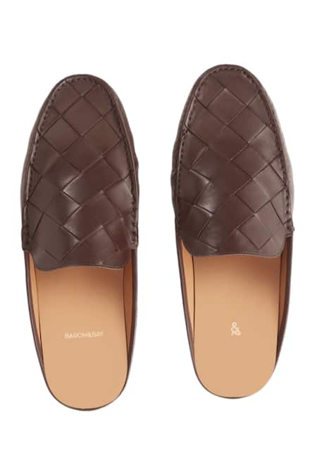 Baron & Bay Arno Textured Backless Loafers 