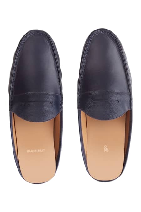 Baron & Bay Arno Backless Plain Loafers 