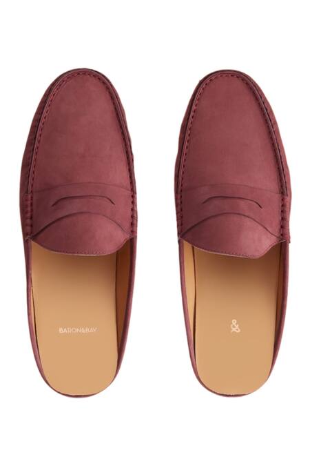 Baron & Bay Arno Nubuck Backless Loafers 