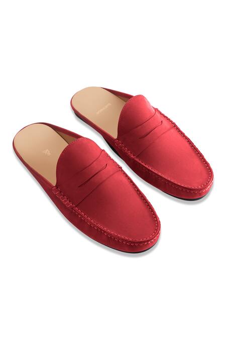 Baron&Bay Red Plain Arno Loafers 