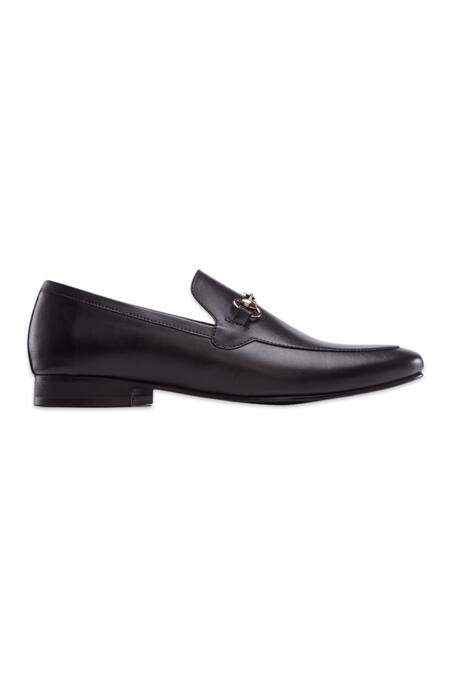 Baron & Bay_Black Plain Arzignano Horsebit Shoes  _Online_at_Aza_Fashions