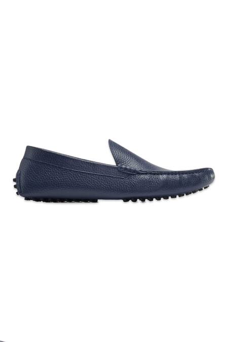 Baron & Bay_Blue Marino Milled Round Toe Shoes  _Online_at_Aza_Fashions