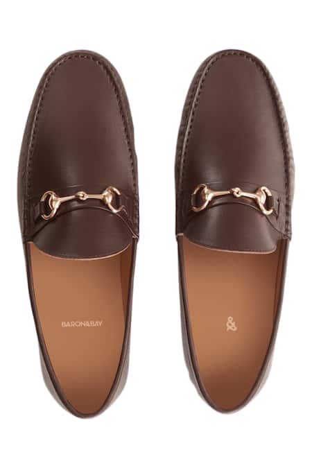 Baron & Bay Arno Horsebit Metal Embellished Penny Loafers 