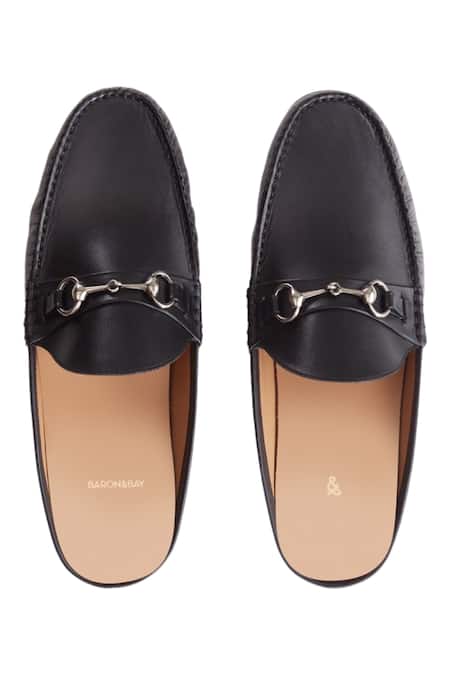Baron & Bay Arno Horsebit Backless Penny Loafers 