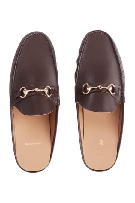 Baron & Bay Arno Horsebit Backless Embellished Penny Loafers 