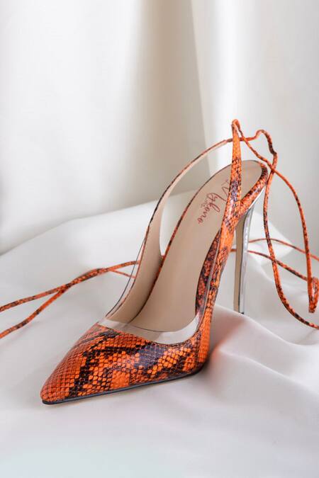 Pointed toe 2024 snakeskin heels