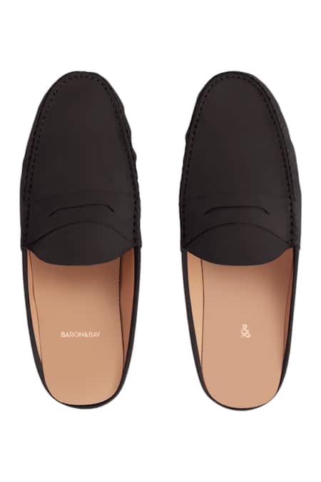 Baron & Bay Arno Plain Backless Penny Loafers 