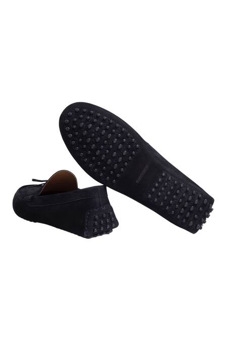 Buy_Baron & Bay_Black Bow Trim Marino Front Loafers  _Online_at_Aza_Fashions