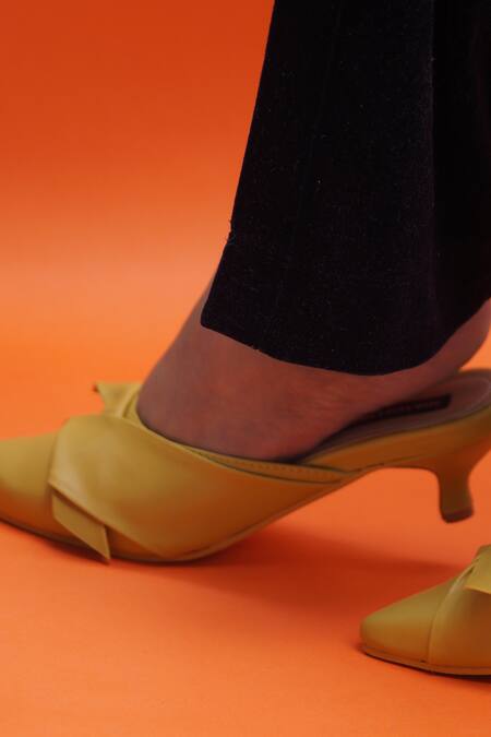 Shradha Hedau Footwear Couture_Yellow Petulia Heels _Online_at_Aza_Fashions