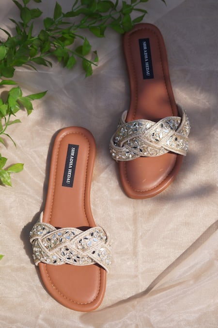 Shradha Hedau Footwear Couture Tam Mirror Embroidered Flats 