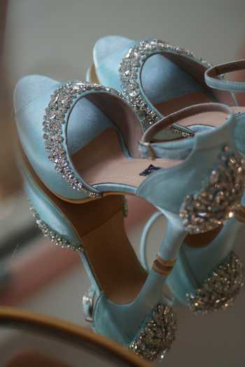 Buy_Shradha Hedau Footwear Couture_Blue Crystals Saige Embellished Heels _Online_at_Aza_Fashions