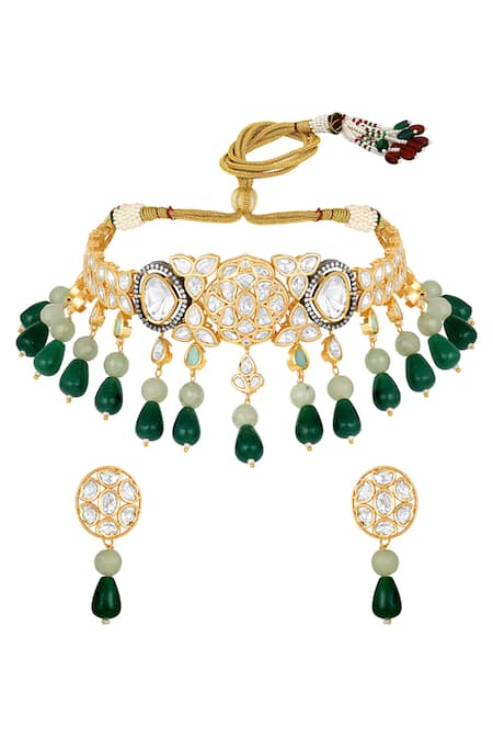 Hrisha Floret Kundan Embellished Choker Set 