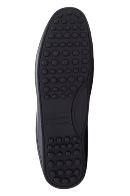 Shop_Baron & Bay_Black Embellished Arno Horsebit Backless Penny Loafers  _Online_at_Aza_Fashions