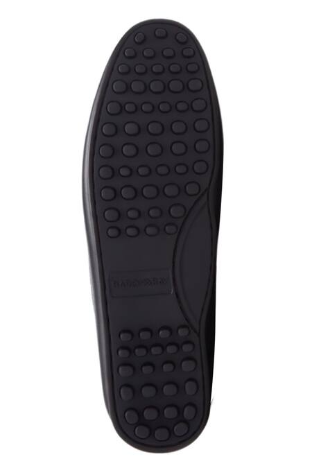 Buy_Baron & Bay_Black Woven Arno Basket Penny Loafers  _Online_at_Aza_Fashions