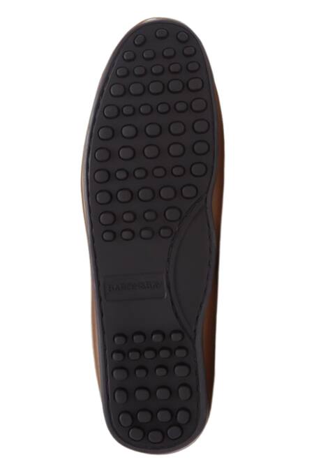 Buy_Baron & Bay_Brown Backless Penny Loafers _Online_at_Aza_Fashions