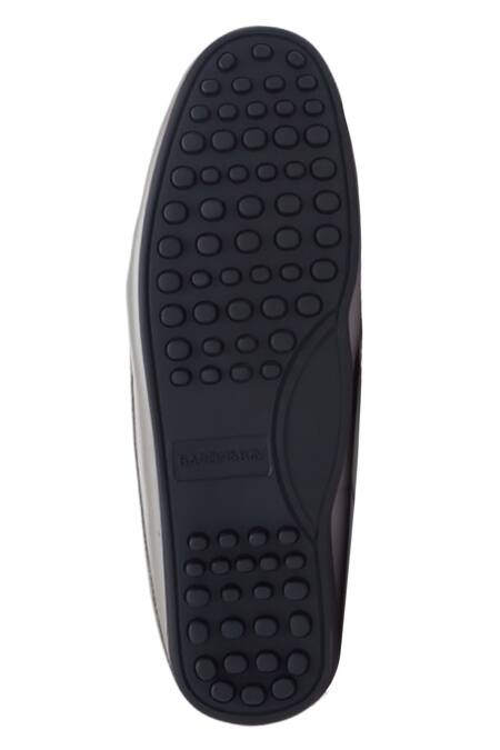 Shop_Baron & Bay_Grey Plain Backless Napa Leather Loafers  _Online_at_Aza_Fashions