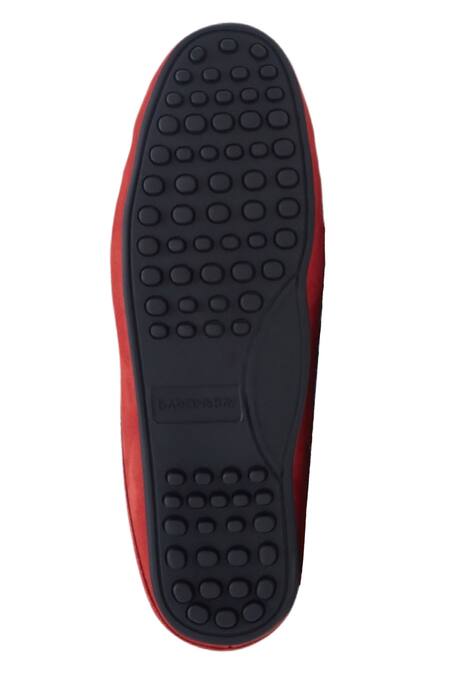 Shop_Baron & Bay_Red Plain Arno Loafers  _Online_at_Aza_Fashions
