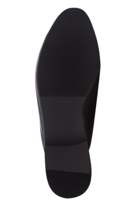 Buy_Baron & Bay_Black Plain Napa Leather Horsebit Shoes _Online_at_Aza_Fashions