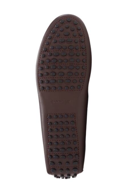 Buy_Baron & Bay_Brown Plain Marino Shoes  _Online_at_Aza_Fashions