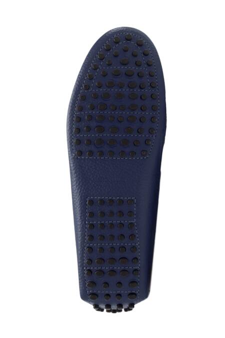 Buy_Baron & Bay_Blue Marino Milled Round Toe Shoes  _Online_at_Aza_Fashions