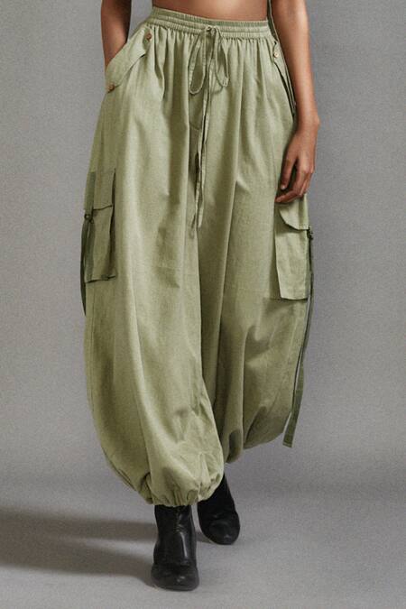  Cargo Pants for Women High Waist High Rise Loose Plain