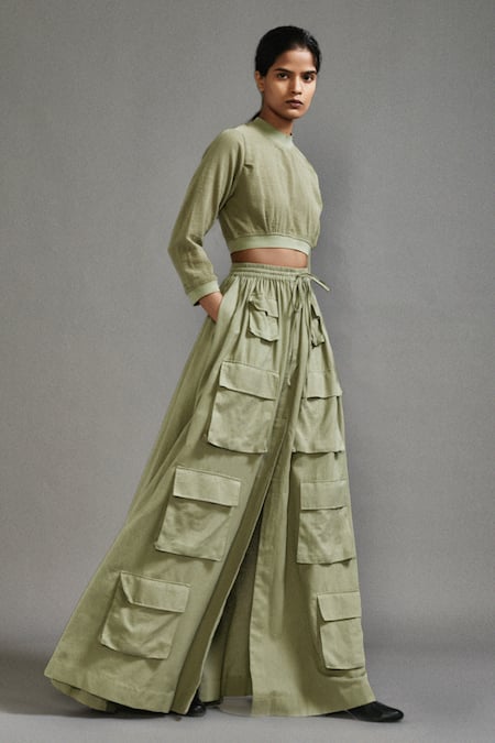 MATI Safari Pocket Cargo Maxi Skirt 