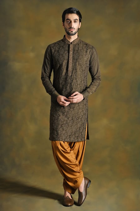 Punit Arora Floral Embroidered Kurta Salwar Set 