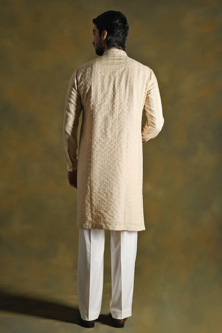 Punit Arora Floral Embroidered Kurta Pant Set 