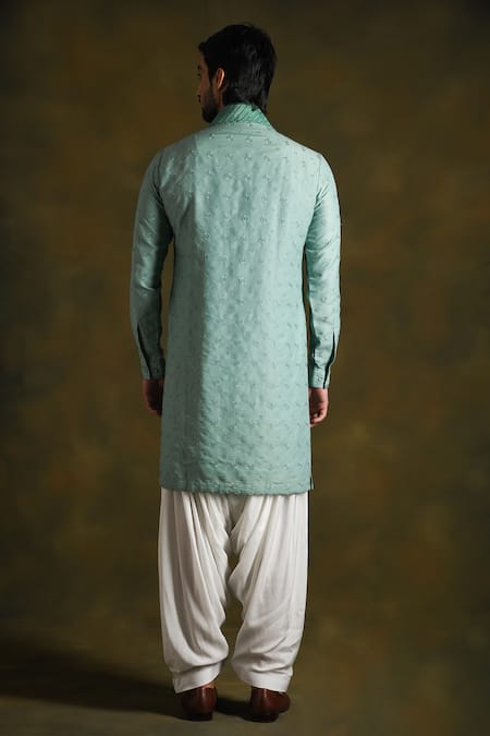 Punit Arora Floral Embroidered Kurta Salwar Set 