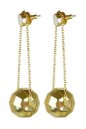 Varnika Arora_Gold Plated Pearls Mother Of Studded Earrings _Online_at_Aza_Fashions