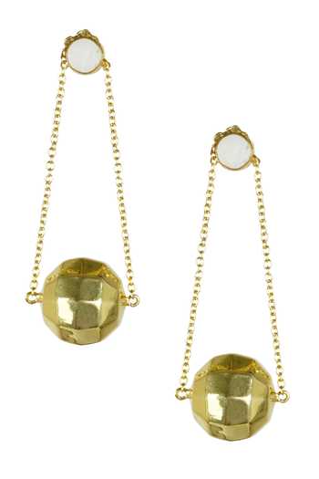 Shop_Varnika Arora_Gold Plated Pearls Mother Of Studded Earrings _Online_at_Aza_Fashions