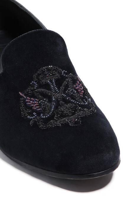 Buy Asuka Black Embroidery Hand Shoes Online at Aza Fashions Buy_Asuka_Black Embroidery Hand Shoes _Online_at_Aza_Fashions