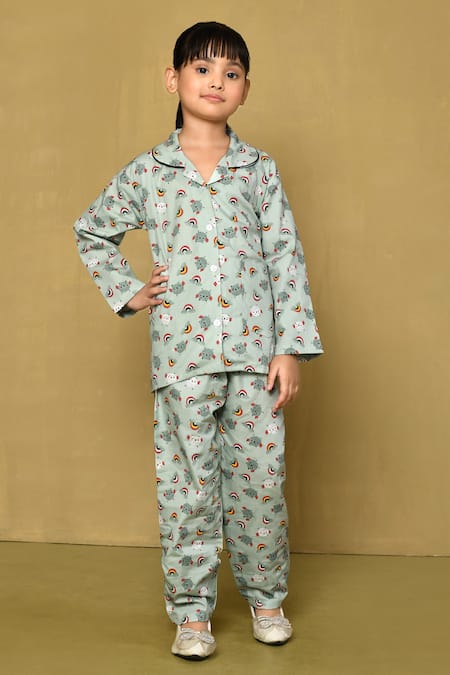 Samyukta Singhania Cotton Birds Print Night Suit 