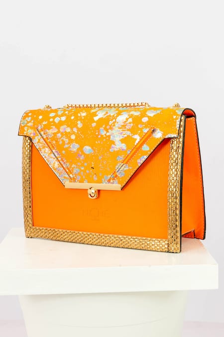 Buy Orange Embellished Border Envelope Bag by THE NICHE LABEL Online at Aza  Fashions.