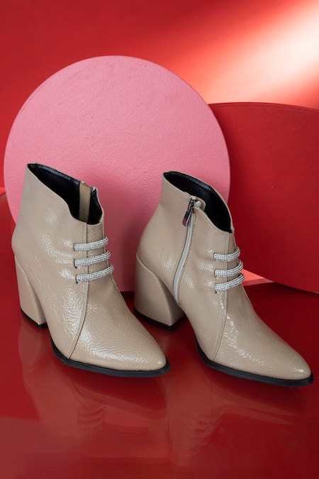 Buy Women's Beige Ankle Boots Online At Famous Footwear