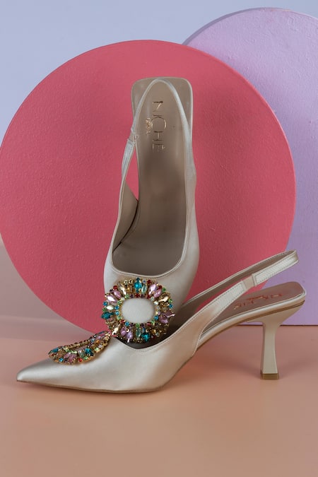 THE NICHE LABEL Kitty Ko Stone Embellished Heels 