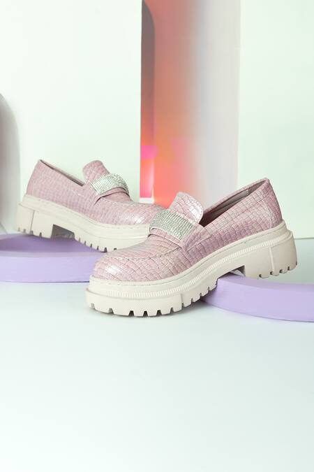 Shop The Niche Label Pink Crystals Serena Embellished Sneaker Heels Online at Aza Fashions Shop_The Niche Label_Pink Crystals Serena Embellished Sneaker Heels_Online_at_Aza_Fashions