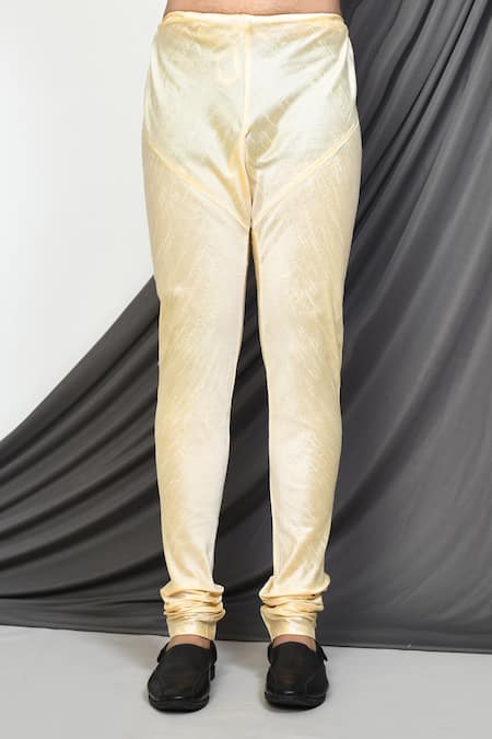 Arihant Rai Sinha Yellow Jacquard, Silk Embroidery Polka Pattern Kurta Set Online at Aza Fashions Arihant Rai Sinha_Yellow Jacquard, Silk Embroidery Polka Pattern Kurta Set _Online_at_Aza_Fashions