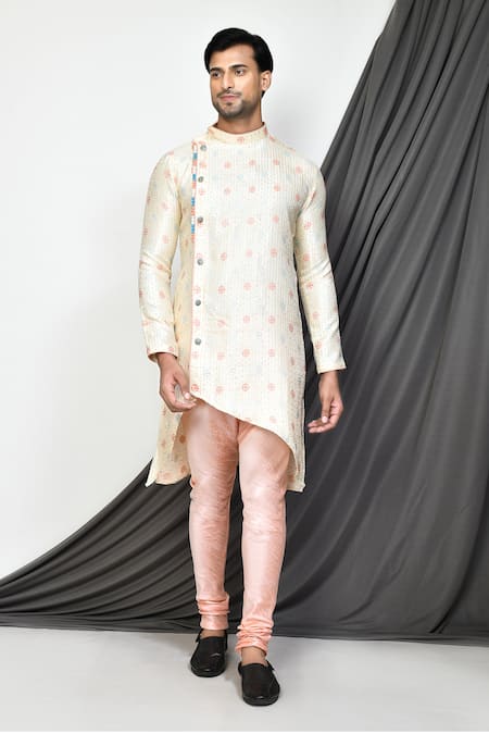 Arihant Rai Sinha Flower Pattern Jacquard Kurta Set 