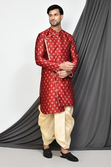 Arihant Rai Sinha Floral Woven Kurta & Dhoti Pant Set 