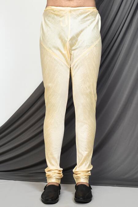 Arihant Rai Sinha_Orange Jacquard, Silk Embroidery Flower Woven Kurta Set _Online_at_Aza_Fashions