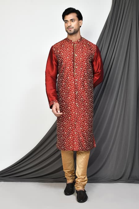 Arihant Rai Sinha Gardenia Blossom Embroidered Kurta 